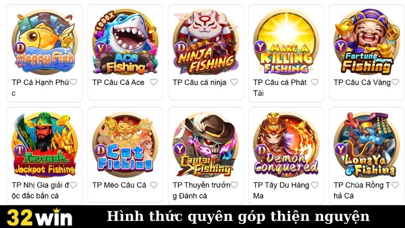 Hình thức quyên góp chiến dịch thiện nguyện