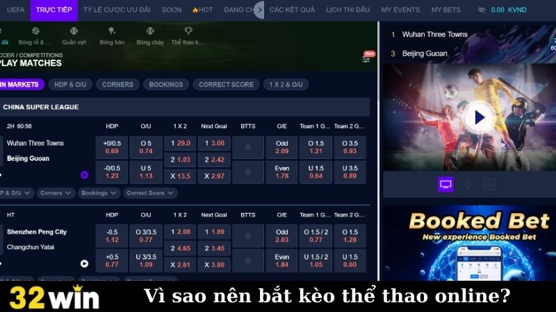 Vì sao nên bắt kèo thể thao online?