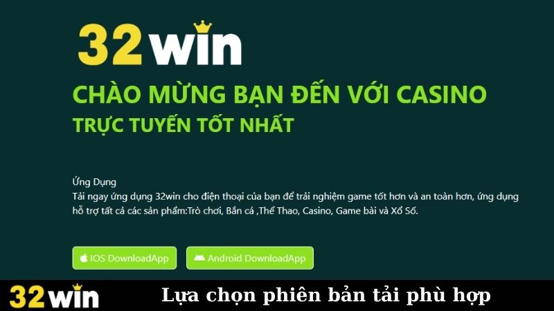 Lựa chọn phiên bản tải phù hợp