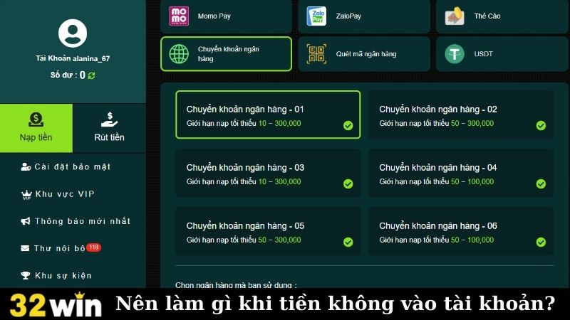 Nên làm gì khi tiền không vào tài khoản?